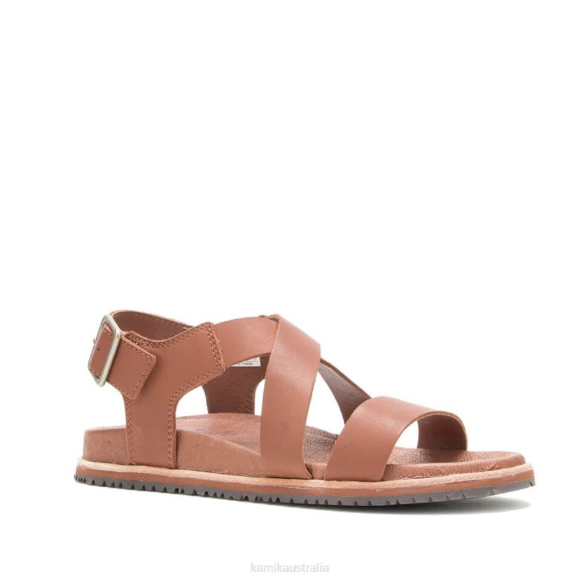 Kamik SANDALS WOMEN SADIE CROSS J6JJBP56 DARK BROWN