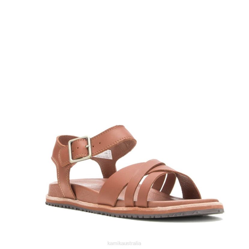 Kamik SANDALS WOMEN SADIE CROSS J6JJBP56 DARK BROWN