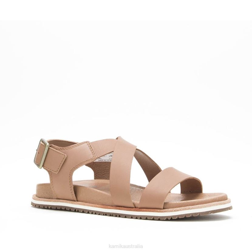 Kamik SANDALS WOMEN SADIE CROSS J6JJBP57 LT.BROWN
