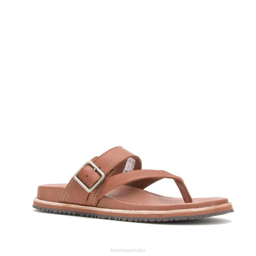 Kamik SANDALS WOMEN SADIE FLIP J6JJBP59 DARK BROWN
