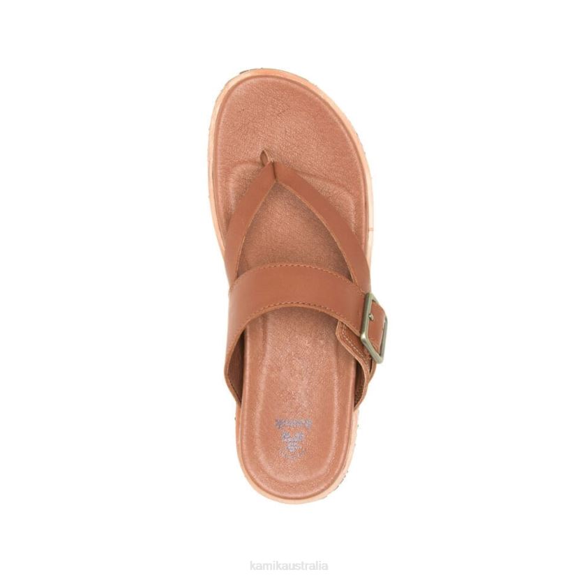 Kamik SANDALS WOMEN SADIE FLIP J6JJBP59 DARK BROWN