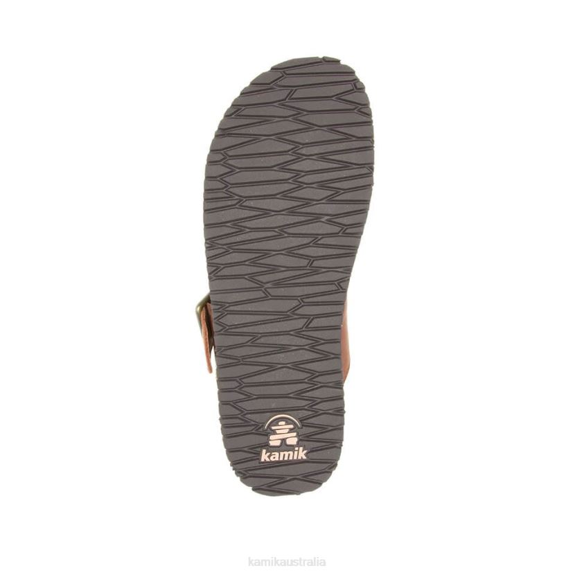 Kamik SANDALS WOMEN SADIE FLIP J6JJBP59 DARK BROWN