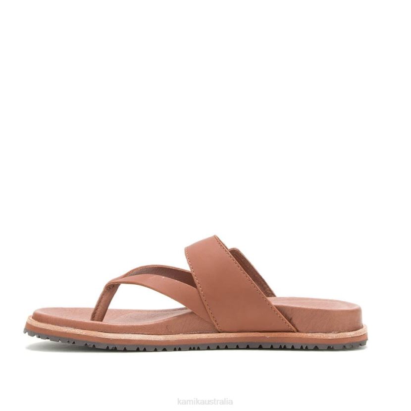 Kamik SANDALS WOMEN SADIE FLIP J6JJBP59 DARK BROWN