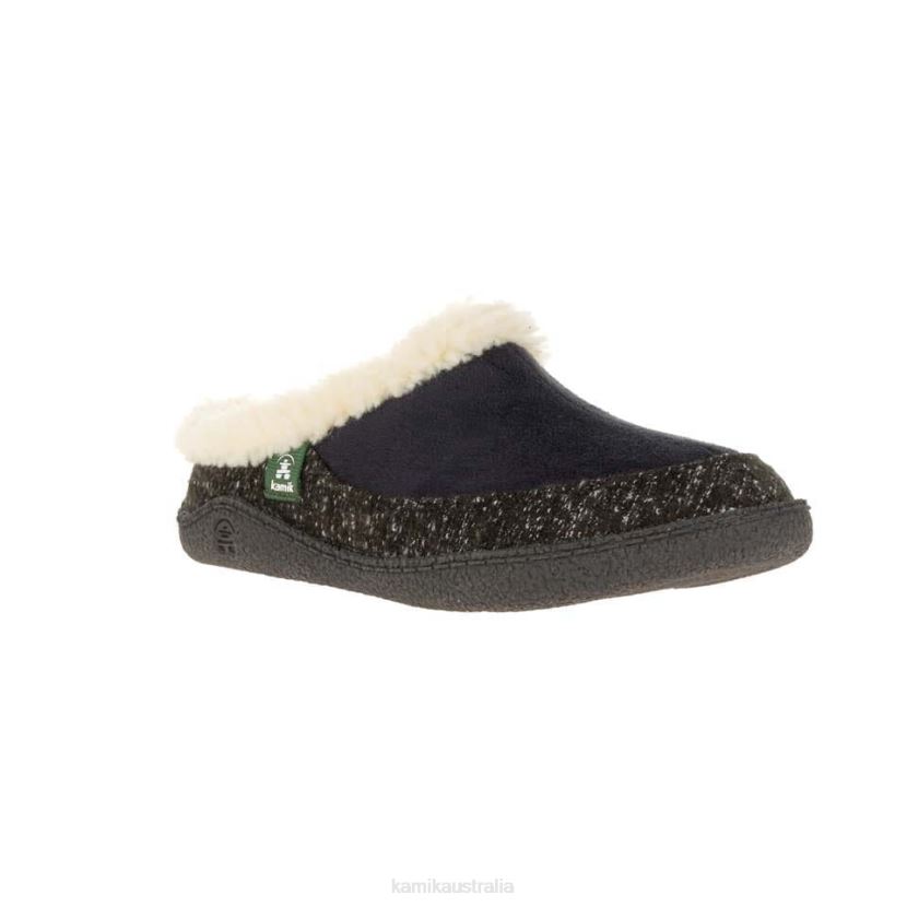 Kamik SLIPPERS WOMEN NUTMEG J6JJBP167 BLACK/WHITE
