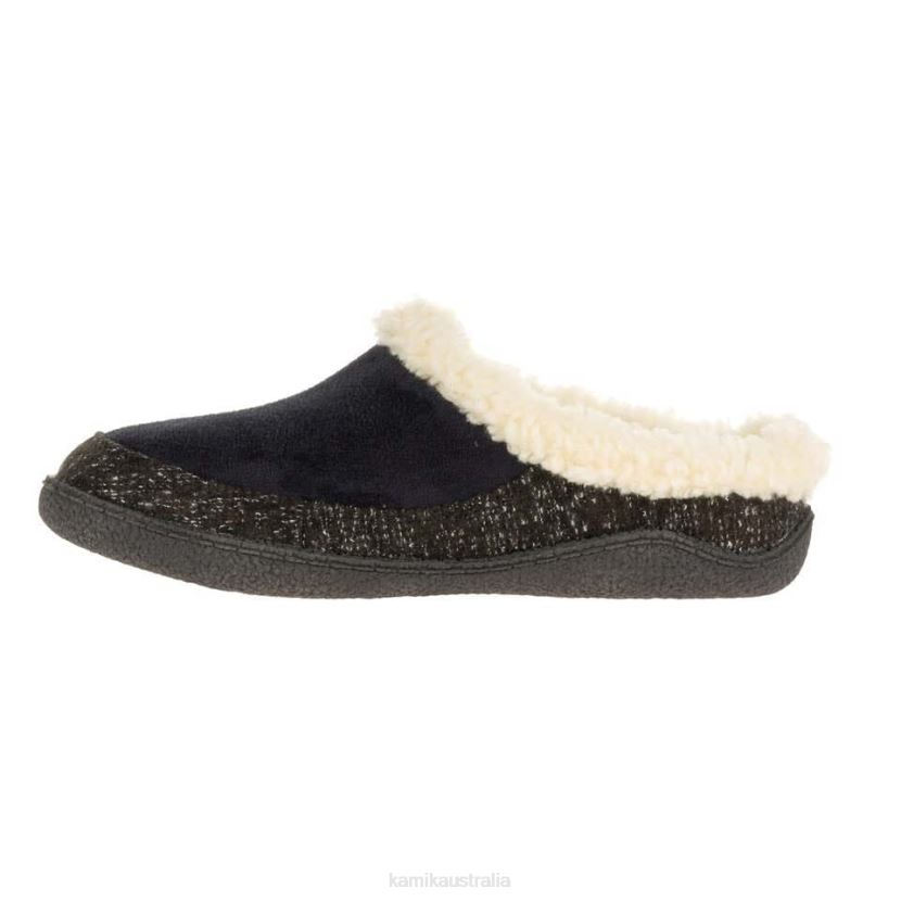 Kamik SLIPPERS WOMEN NUTMEG J6JJBP167 BLACK/WHITE