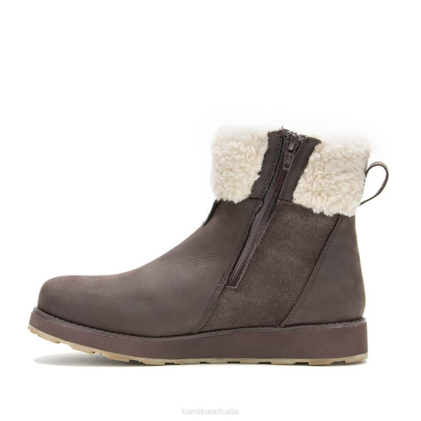 Kamik WINTER BOOTS WOMEN ARIEL F ZIP J6JJBP109 DARK BROWN